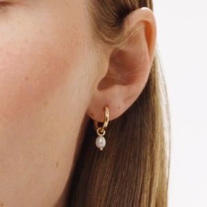 Ana Luisa FRIDA Pearl Huggie Hoops